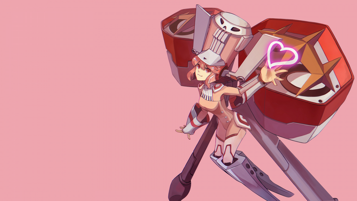 Jakuzure Nonon from Kill la Kill with a giant hammer