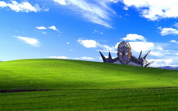 Gamagouri Ira from Kill la Kill on a grassy hill