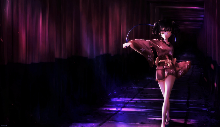Mumei from Kabaneri of the Iron Fortress performing on stage