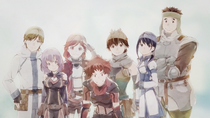 Group of characters from Grimgar of Fantasy and Ash