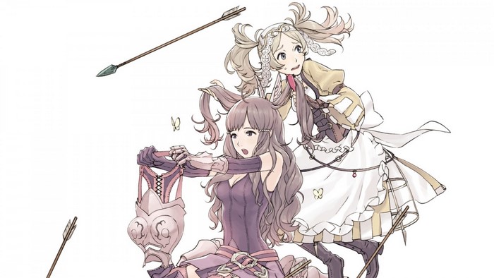 Two women from Fire Emblem with arrows