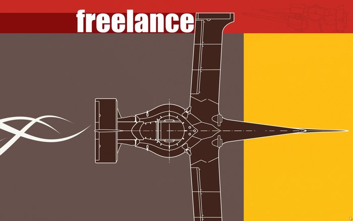 Illustration of the Swordfish II from Cowboy Bebop