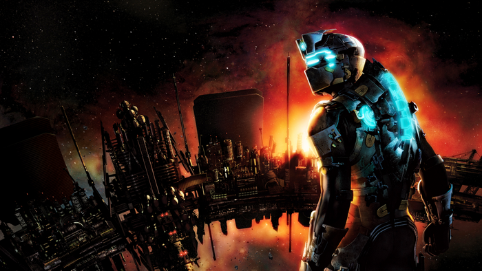 Isaac Clarke from Dead Space in space