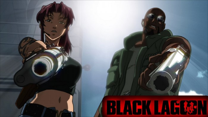 Revy and Dutch from Black Lagoon holding guns