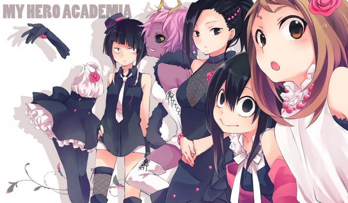 My Hero Academia girls in formal attire