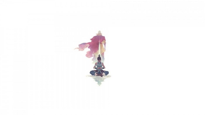 Korra from The Legend of Korra meditating