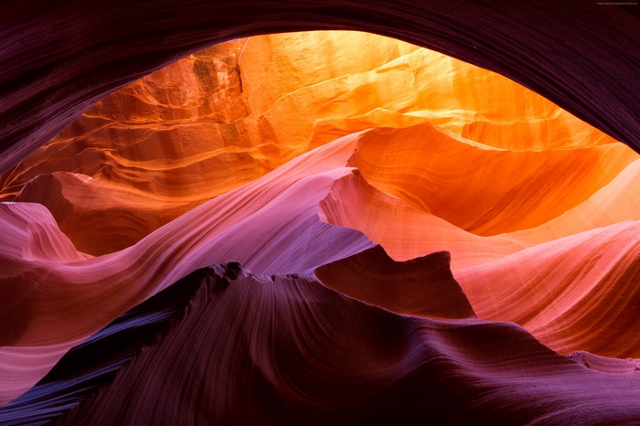 Arizona, Antelope Canyon, wallpaper, USA, 4k