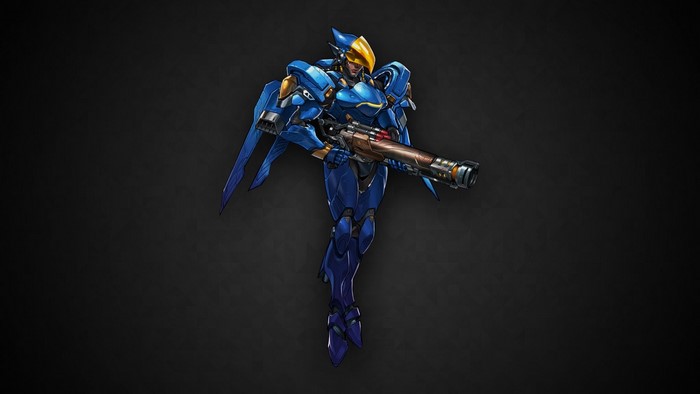 Pharah from Overwatch holding a weapon