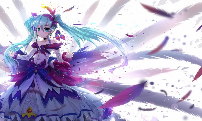 Hatsune Miku with Feathers