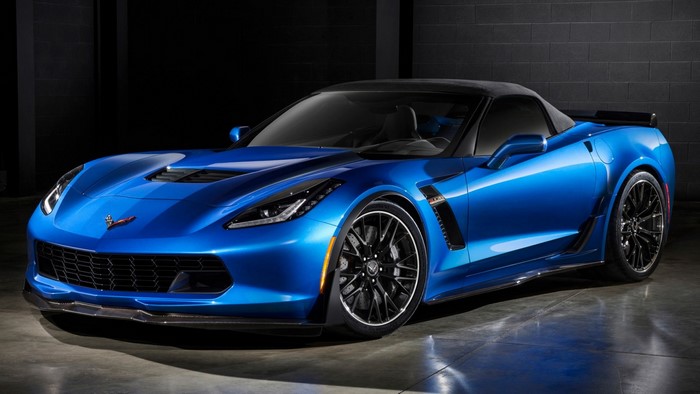 Blue Chevrolet Corvette Z06 Convertible