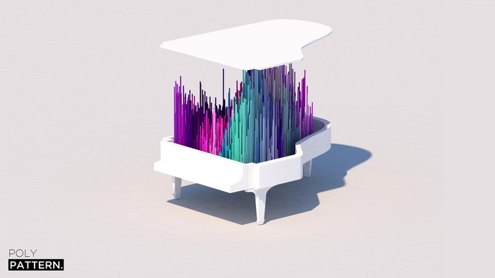 abstract, minimalism, 5k, low poly, piano, iphone wallpaper, 4k