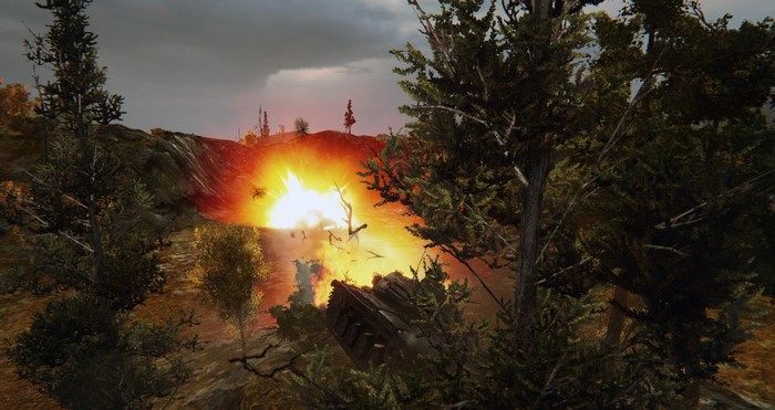 World of Tanks explosion with M41 Walker Bulldog