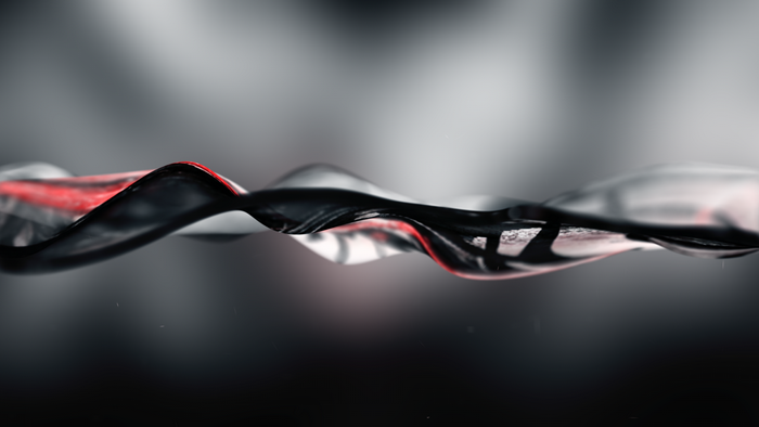 Abstract Red and Black Waveform Render