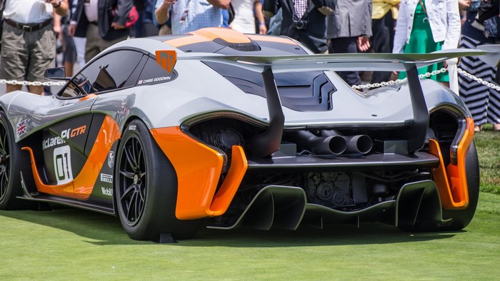 McLaren P1 GTR sports car with orange accents