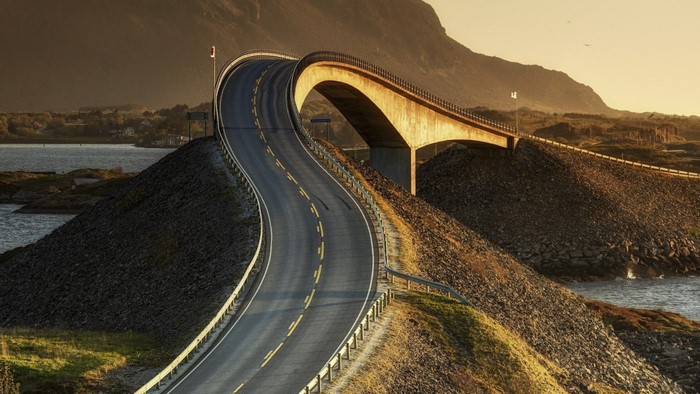 Atlantic Ocean Road bridge in Norway