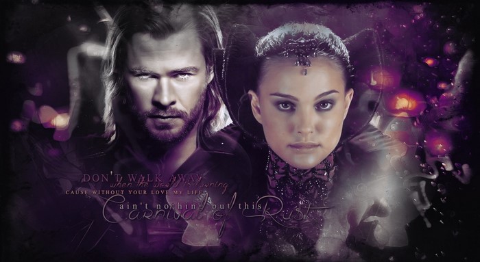 Thor and Jane Foster from Thor: The Dark World