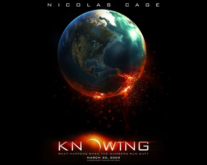 Knowing Movie Poster with Nicolas Cage