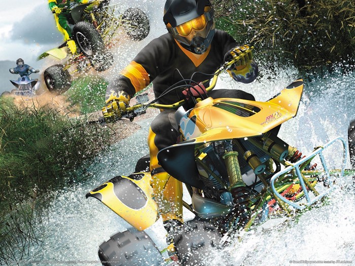 ATV Offroad Fury 2 racing through water
