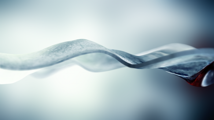 Abstract blue wave with depth of field