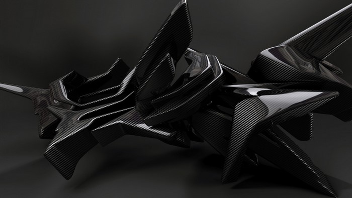 Abstract Carbon Fiber Sculpture
