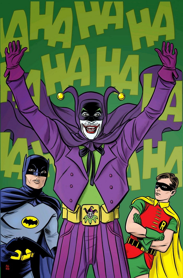 Joker, Batman, and Robin from Batman comics