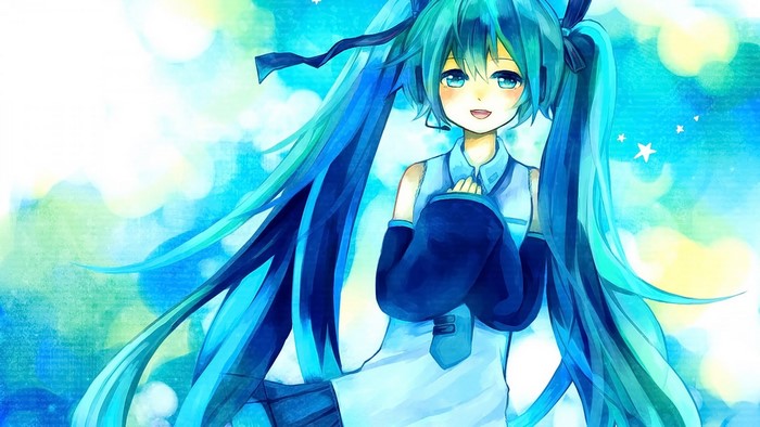 Hatsune Miku from Vocaloid illustration