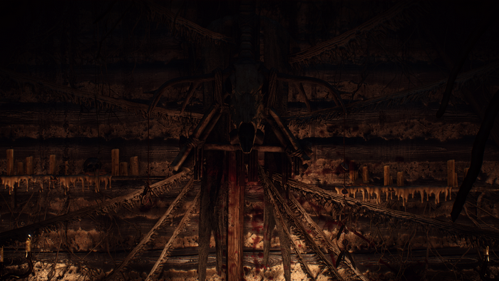 The Witcher 3: Wild Hunt screenshot of a ritualistic altar