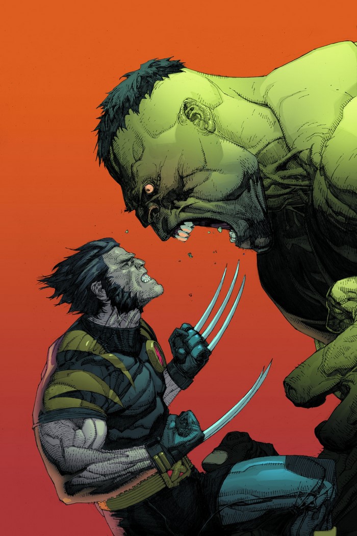 Wolverine and Hulk from Marvel Comics