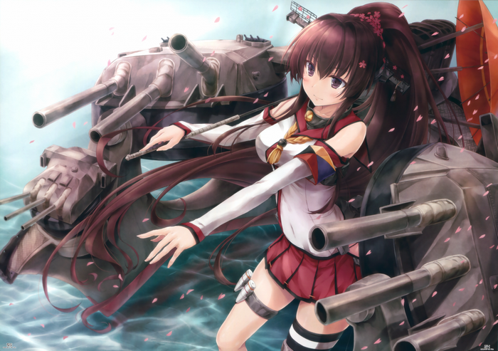 Yamato KanColle from Kantai Collection with Ship Cannons