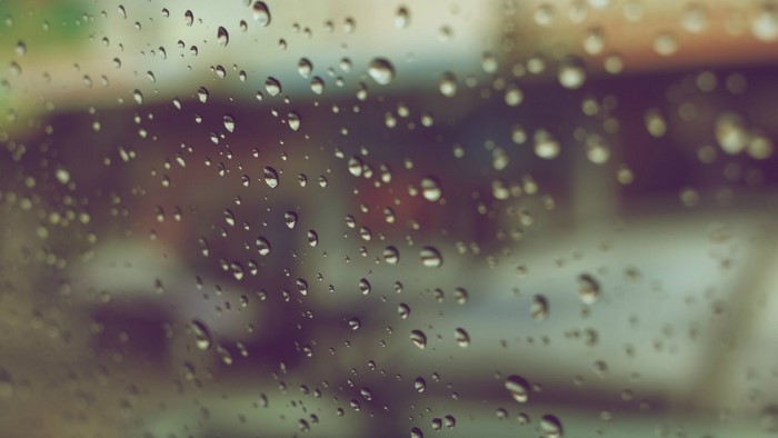 Water drops on glass texture