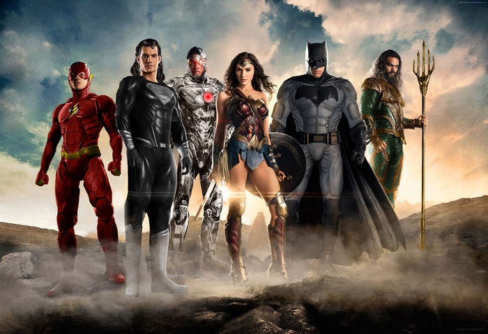 Justice League: Superman, Batman, Wonder Woman, Aquaman, Flash, Cyborg