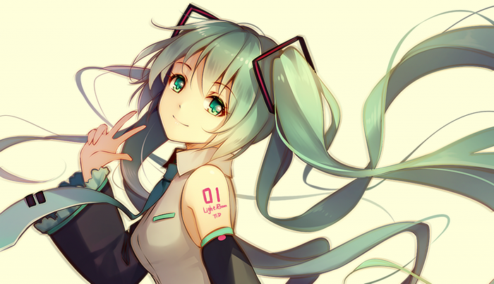 Hatsune Miku from Vocaloid illustration