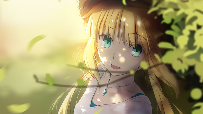 Saber from Fate Series in sunlight