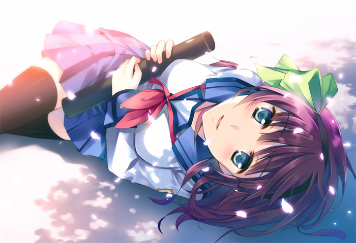 Yuri Nakamura from Angel Beats lying down