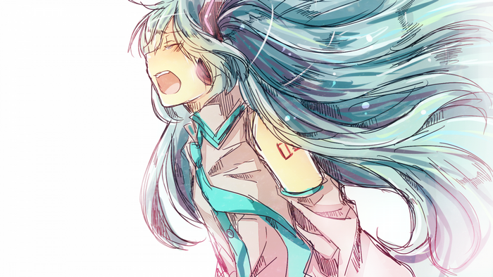 Hatsune Miku from Vocaloid singing