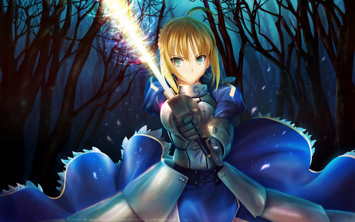 Saber from Fate/stay night illustration