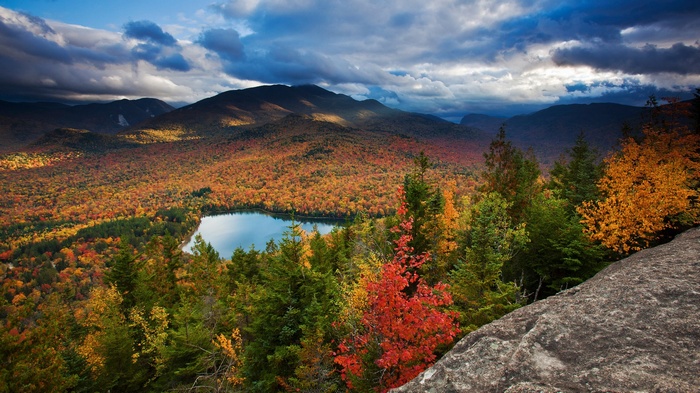 Autumn Mountain Lake Landscape