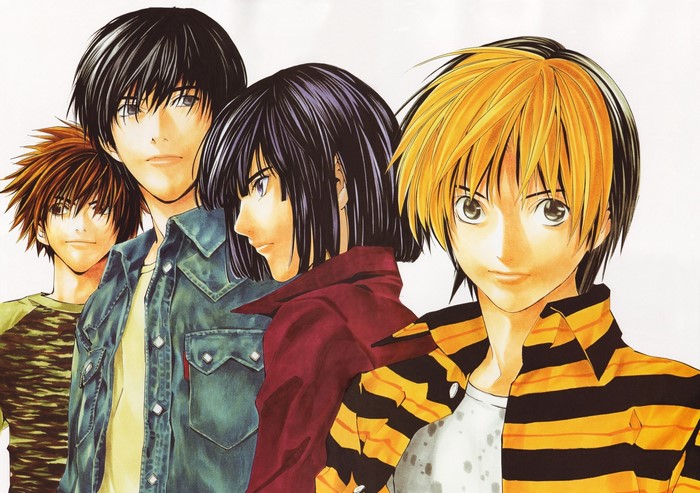Hikaru no Go illustration with Shindou Hikaru and Touya Akira