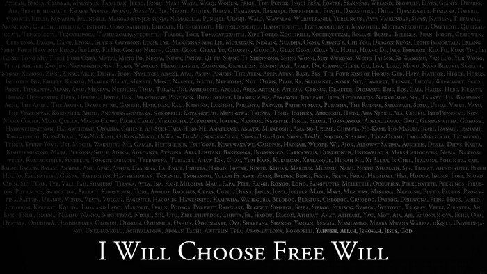I Will Choose Free Will text