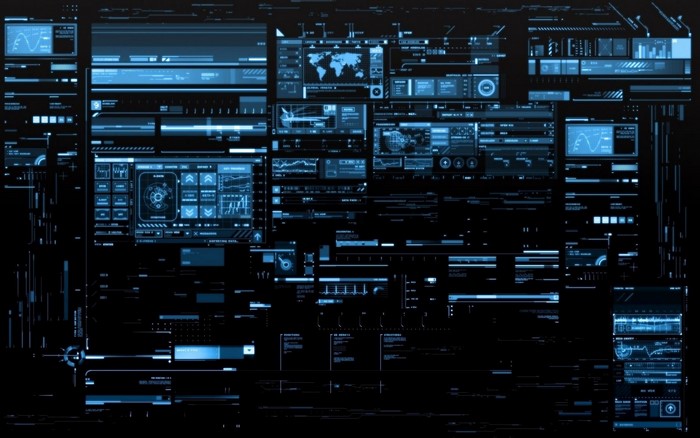 Digital interface with graphs and world map