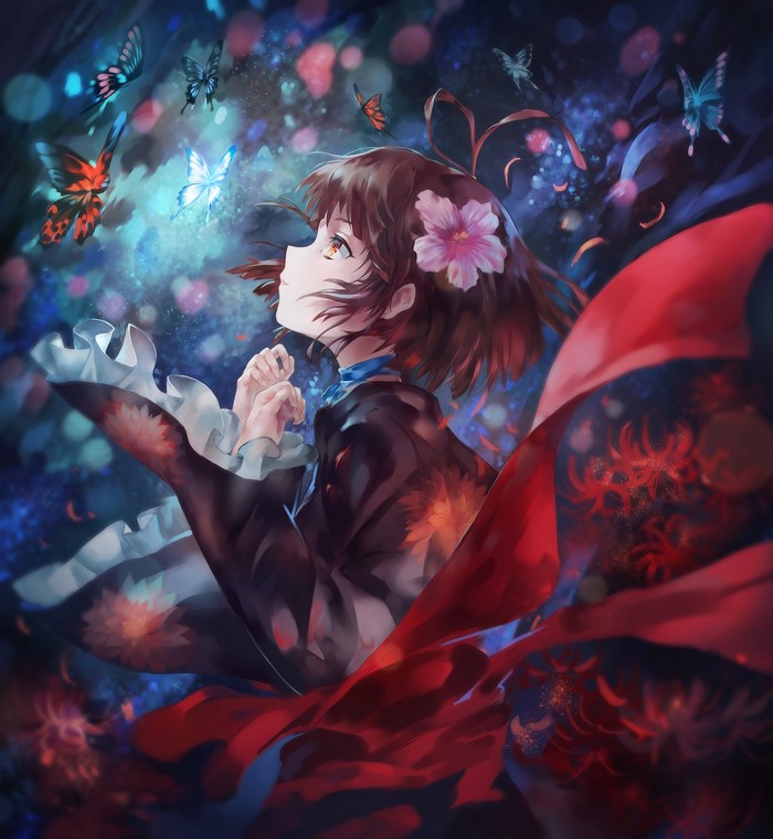 Mumei from Kabaneri of the Iron Fortress with butterflies