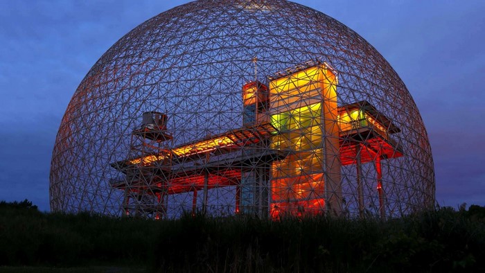 Biosphere Montreal Geodesic Dome at Dusk
