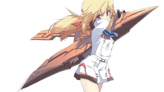 Charlotte Dunois from Infinite Stratos with a weapon