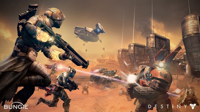 Guardians battling in Destiny