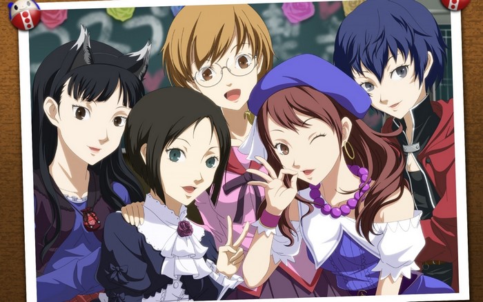Persona 4 characters posing for a photo