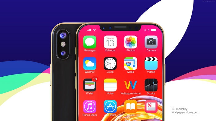 iPhone X 4K Gold Mockup