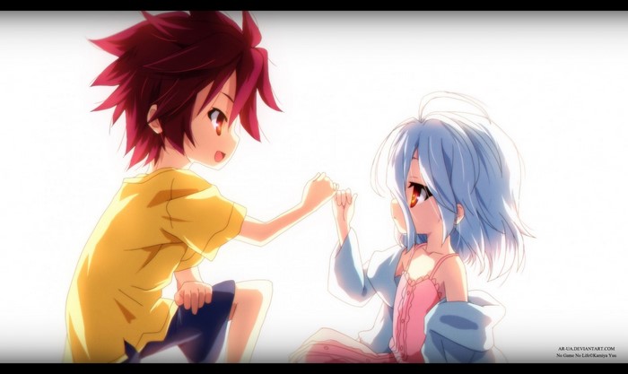 Sora and Shiro Bonding in No Game No Life