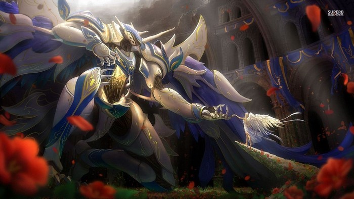 Fantasy art of two mecha-like dragons with wings
