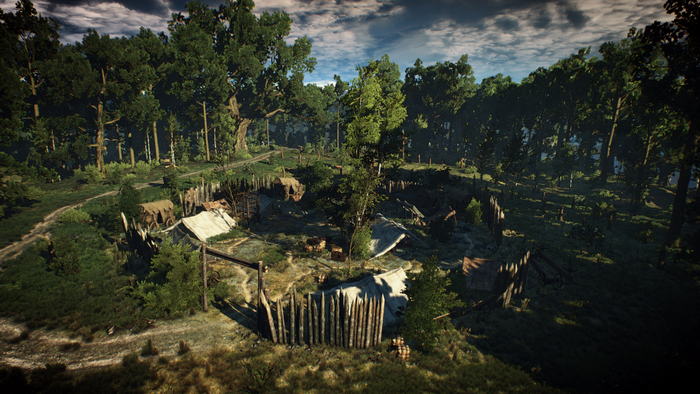 The Witcher 3: Wild Hunt forest encampment