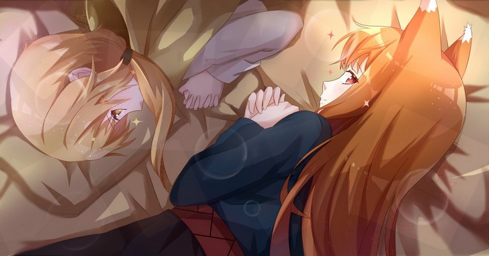 Holo from Spice and Wolf lying down